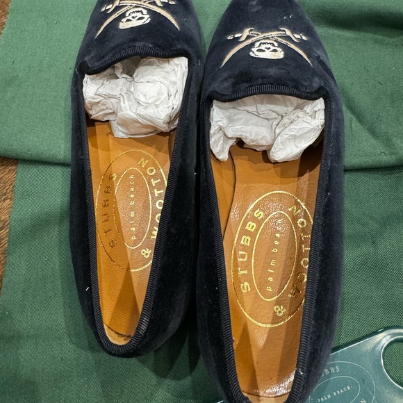 Stubbs & Wootton Skull Navy Women Slipper size 7 women’s - Picture 3 of 4